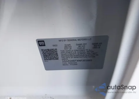 2022 Chevrolet Malibu Fwd Rs from USA, damaged, VIN 1G1ZG5STXNF201683